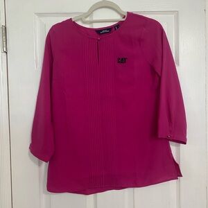 Lands' End Fuchsia Blouse caterpillar